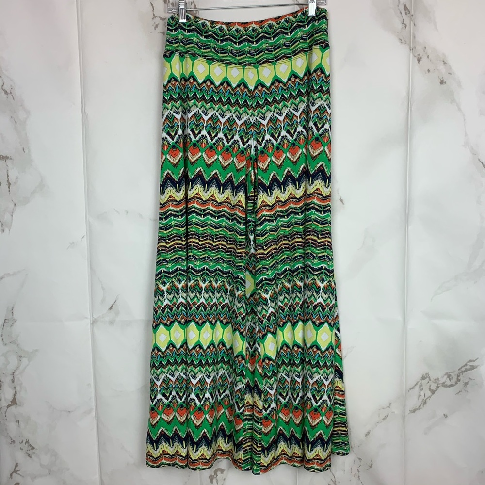 Coco Bianco Palazzo Wide Leg Boho Stretch Pants